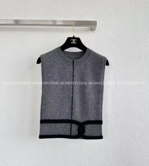 샤넬 캐시미어 카라 머플러 조끼 AAB988