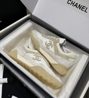 샤넬 스웨이드 스니커즈 CC로고 믹스드파이버 도트솔 G47269