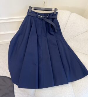 프라다 포플린 미디스커트 P128IH