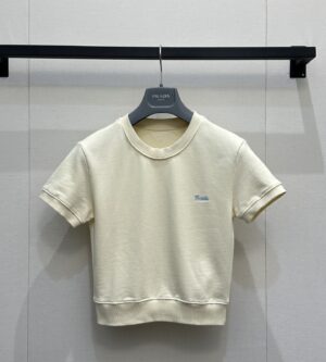 프라다 코튼 플리스 크루넥 티셔츠 135738