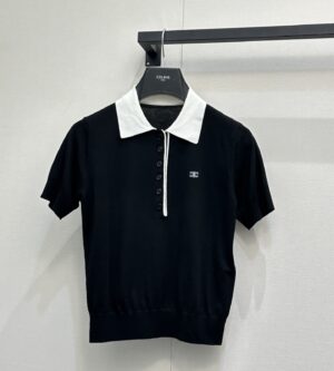 셀린느 파인 캐시미어 실크 폴로 니트 RY0LZ0W27