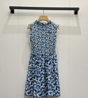 미우미우 크레이프 드 쉬니 미니 원피스 MF6209