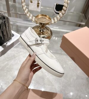 미우미우  드릴 발레리나 스니커즈 5F369E