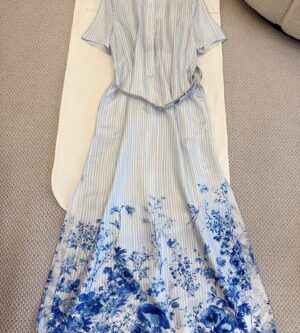 디올 리비에라 롱 벨트 셔츠 원피스 641L82A6950